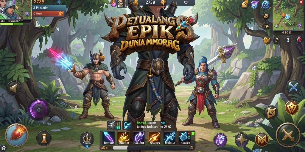 Screenshot menunjukkan karakter bertempur di dunia yang hidup dan berwarna dalam 2739.