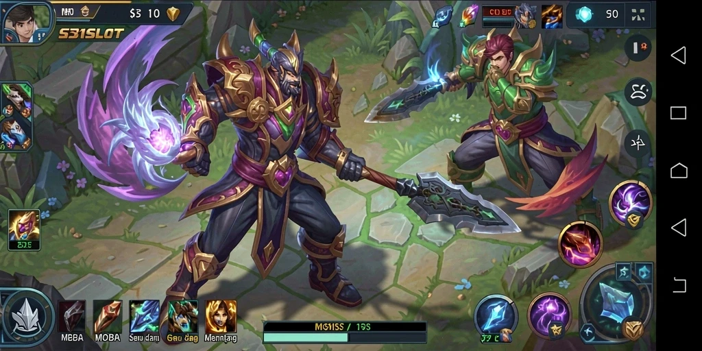 Tampilan gameplay MOBA seru di 531SLOT dengan pertarungan intens.