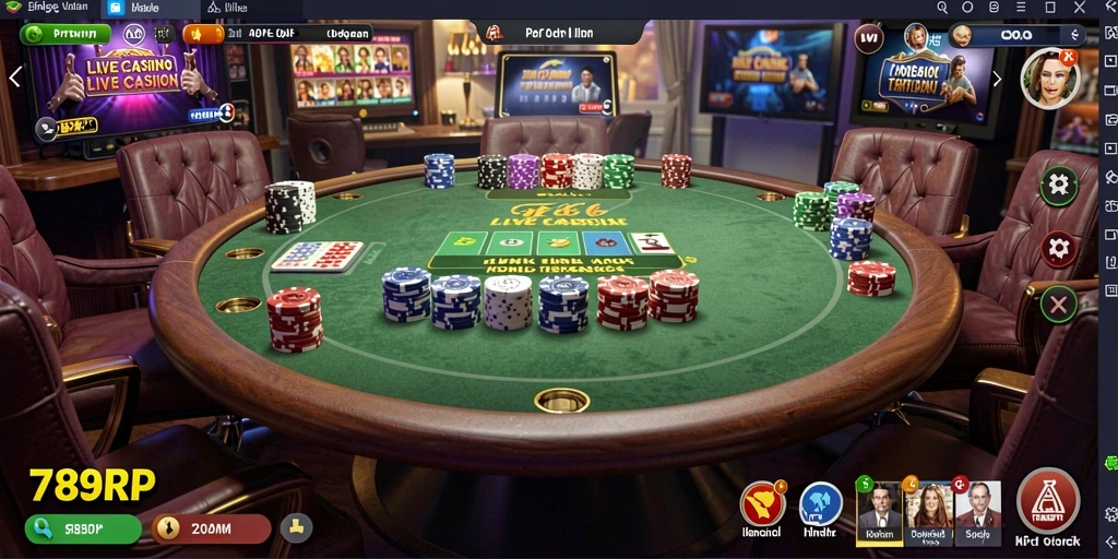 Tampilan gameplay Live Casino yang menarik dari 789RP dengan dealer profesional.