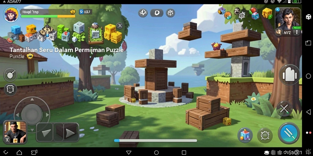 Tampak gameplay menarik dalam ADAM77 dengan tantangan Puzzle.