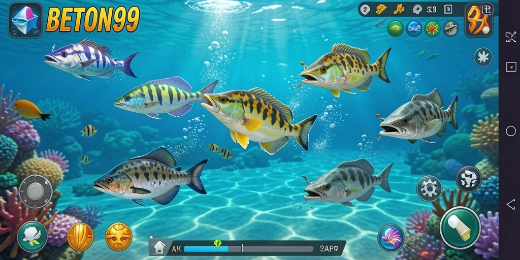 Tampilan gameplay seru dalam menembak ikan di BETON999.