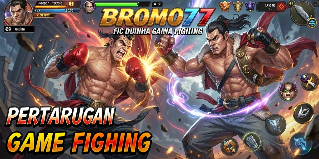 Tampilan gameplay BROMO77 dengan aksi pertarungan yang seru.