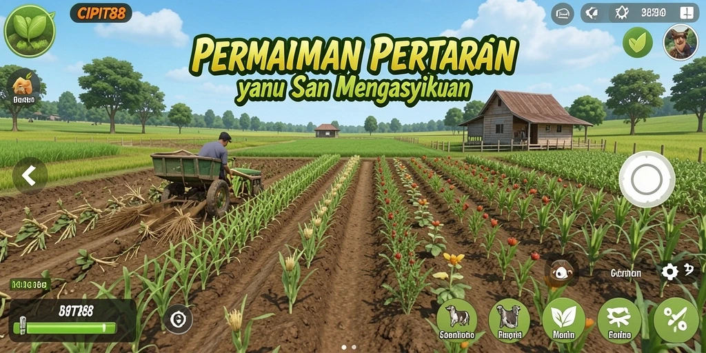 Tampilan gameplay mendebarkan dari CIPIT88 dengan aktivitas pertanian yang mengasyikkan.