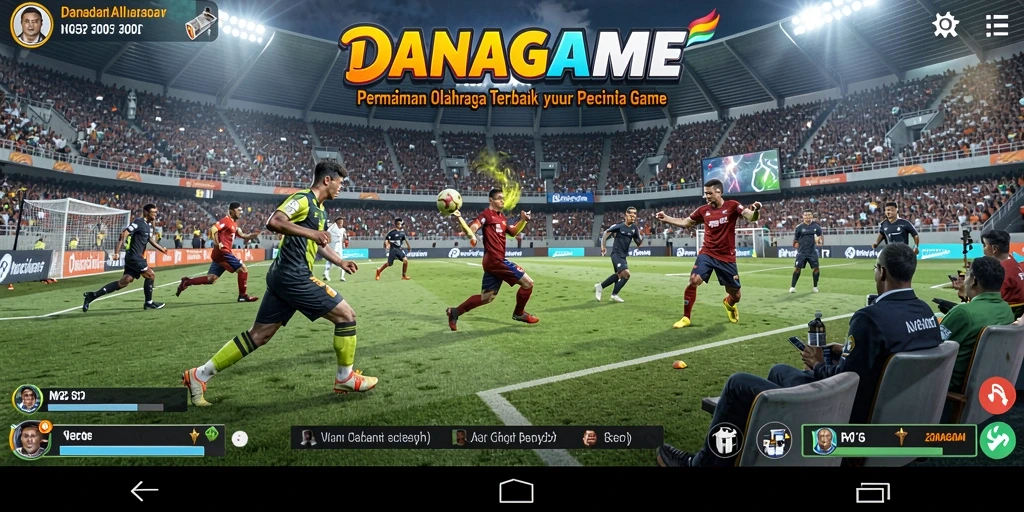Tampilan gameplay seru di DANAGAME dengan aksi olahraga.