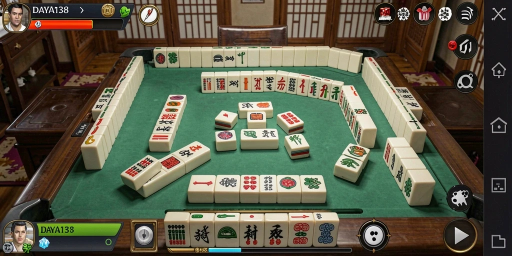 Screenshot dari gameplay Mahjong yang seru di DAYA138.