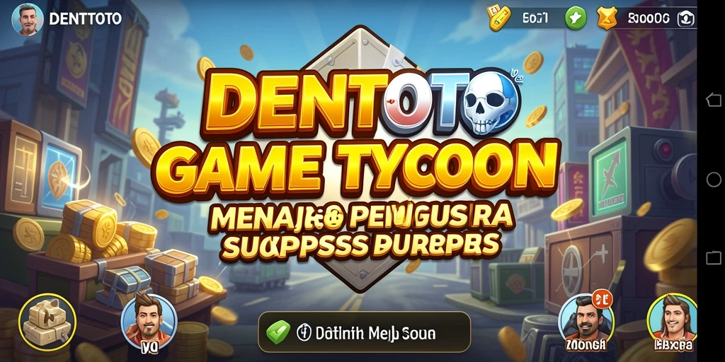 Tangkapan layar DENTOTO menampilkan aktivitas seru dalam mengelola bisnis Tycoon.