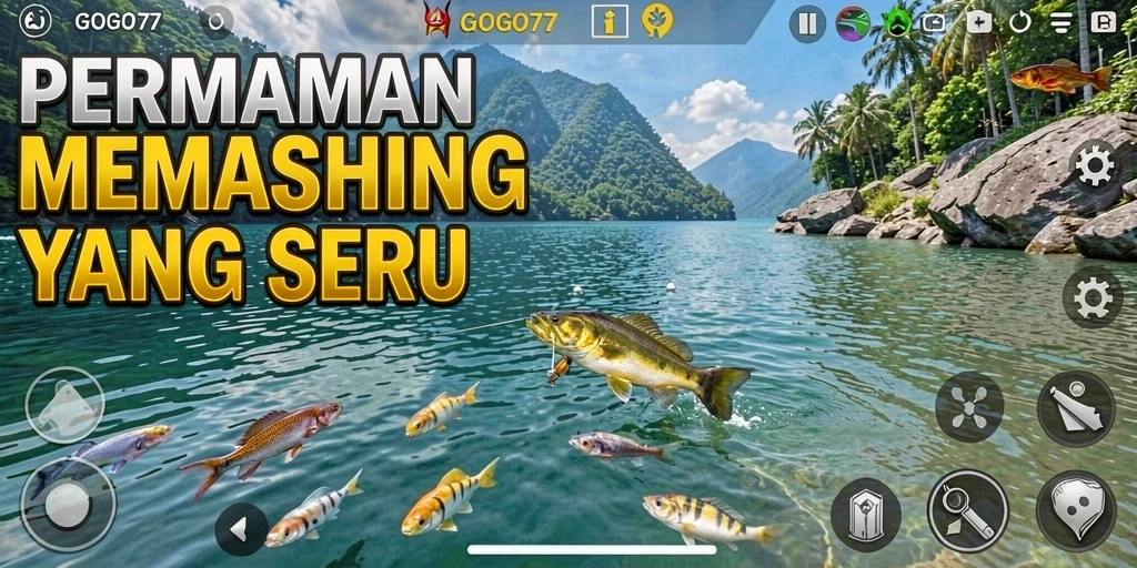 Tampilan gameplay GOGO77 yang mengasyikkan saat memancing.