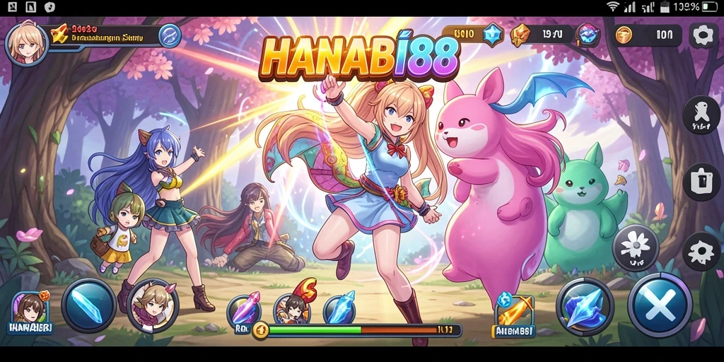 Tampilan menarik dari karakter dan setting game Anime.
