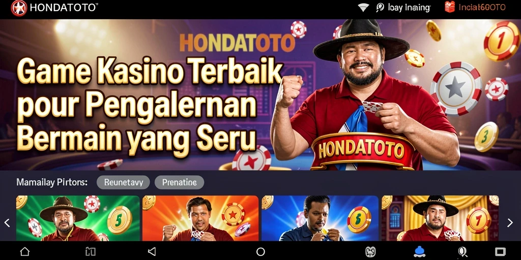 Tampilan menarik gameplay Kasino di HONDATOTO yang mendebarkan.