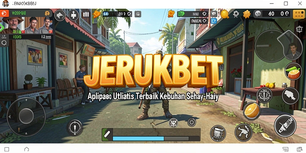 Tampilan utama JERUKBET dengan fitur-fitur utilitas yang sederhana.