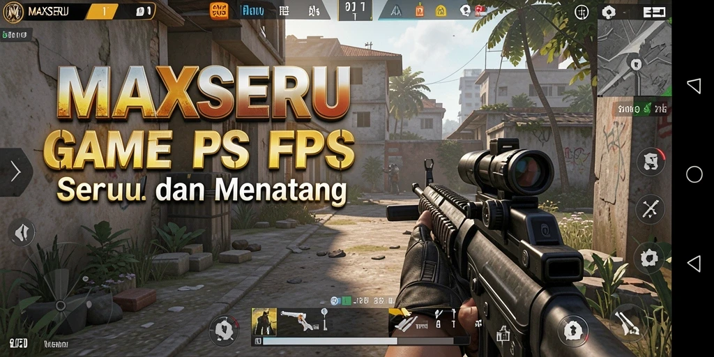 Screenshot gameplay MAXSERU menampilkan aksi seru dan menegangkan dari game FPS.