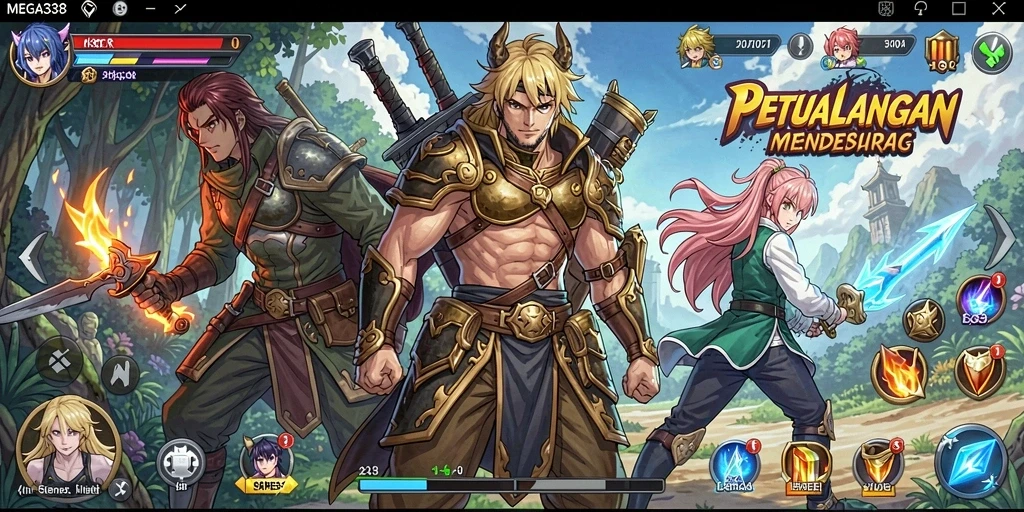 Gambaran gameplay yang mendebarkan dalam MEGA338.