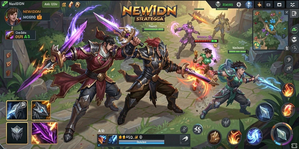 Tampilan gameplay seru dengan strategi tim di NEWIDN.