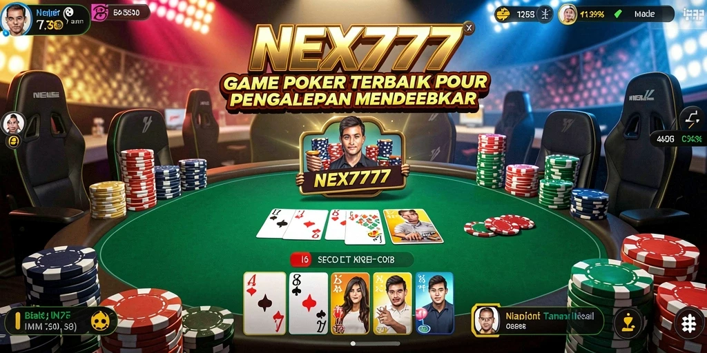 Tampilan menarik dari gameplay Poker di NEX777.
