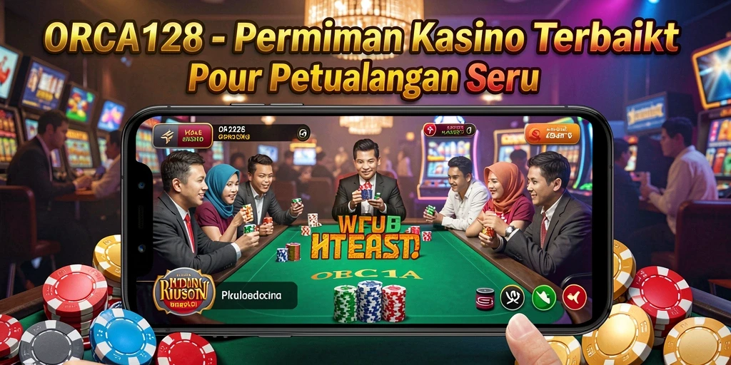 Tangkapan layar gameplay ORCA128 yang penuh aksi di kasino.