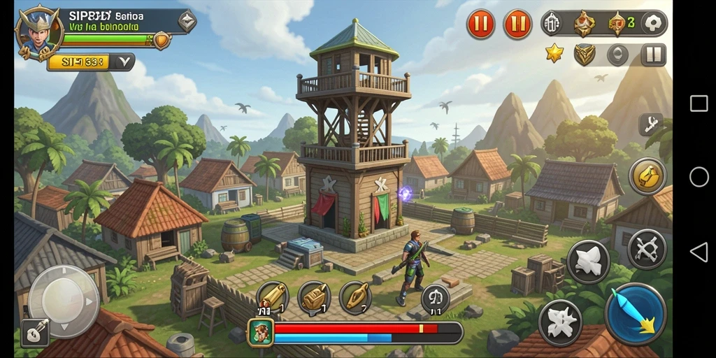 Tampilan gameplay SIP33 dengan aksi Tower Defense yang mendebarkan.