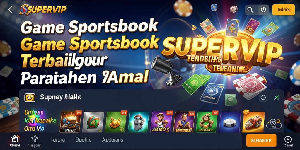 Screenshot gameplay Sportsbook menunjukkan antarmuka aplikasi SUPERVIP.