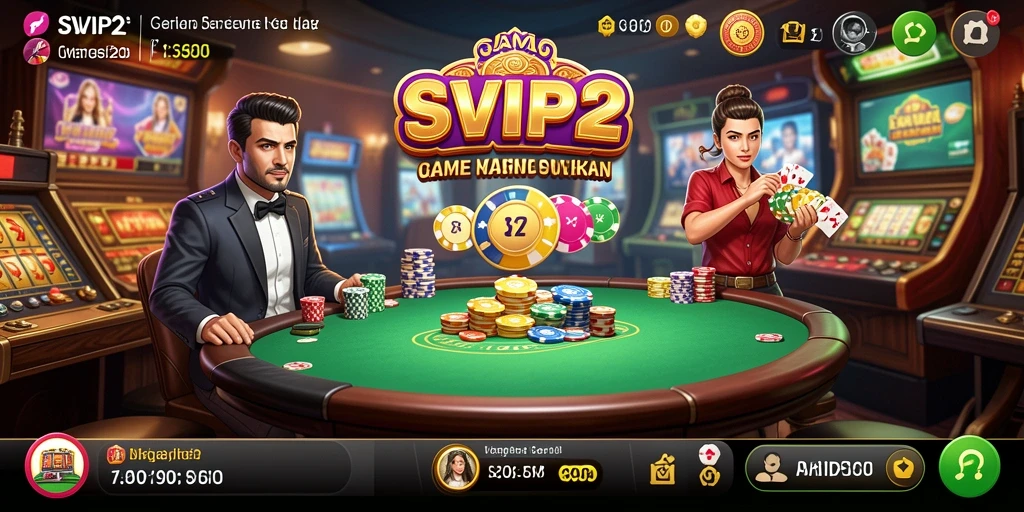 Screenshot gameplay <strong>SVIP2</strong> menampilkan keseruan permainan Kasino yang menarik.